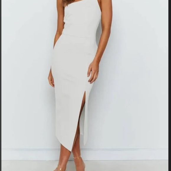 OWIN Women's Adjustable Spaghetti Straps Sleeveless High Waist Split Midi - Picture 3 of 5